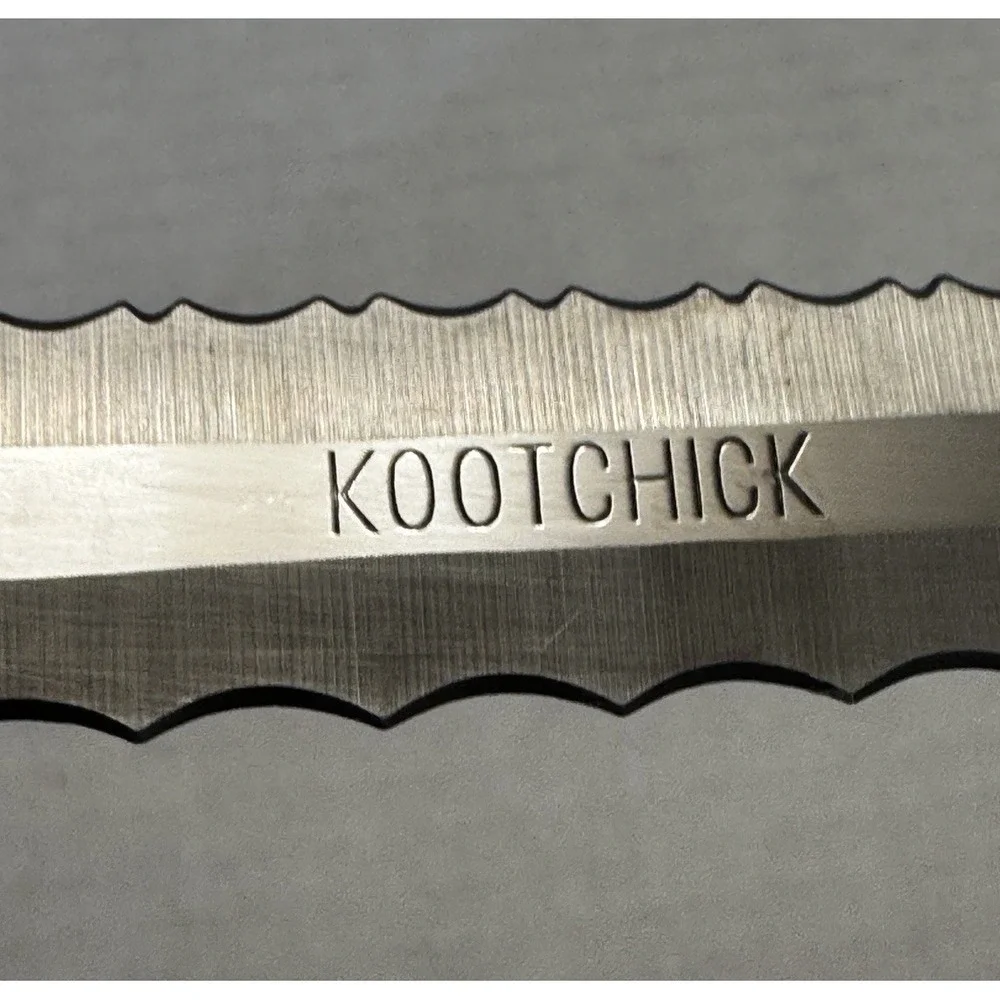 Vintage Kootchick Stainless Steel Double Edge Serrated Slicing Knife Japan